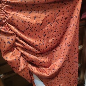 PrettyLittleThing Orange and Black Skirt